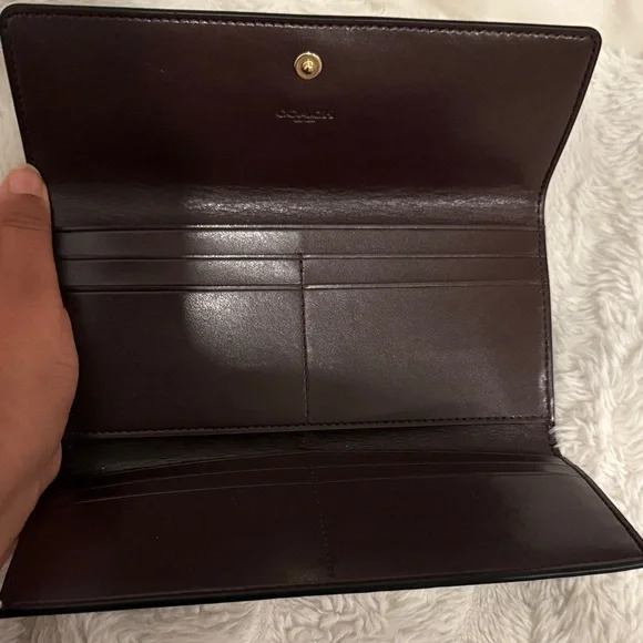 NEW Coach Dark Brown Leather Wallet - Picture 6 of 6